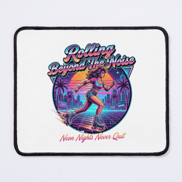 Item preview, Rolling Beyond The Noise Shirt, Retro Roller Skating Tee, Neon Synthwave 80s Graphic T-Shirt, Vaporwave Skater Gift designed and sold by paul9705.
