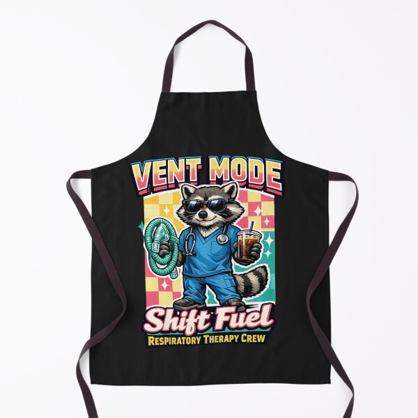 Item preview, Funny Raccoon Respiratory Therapist Vent Mode Retro Checkered RT Mascot T-Shirt designed and sold by ClinicalHubs.