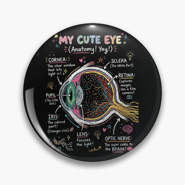 Item preview, My Cute Eye Anatomy Educational Colorful Neon Doodle Medical Biology Teacher Graphic designed and sold by Daisy Grimes.