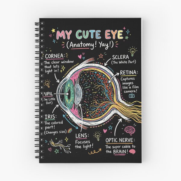 Item preview, My Cute Eye Anatomy Educational Colorful Neon Doodle Medical Biology Teacher Graphic designed and sold by Daisy Grimes.