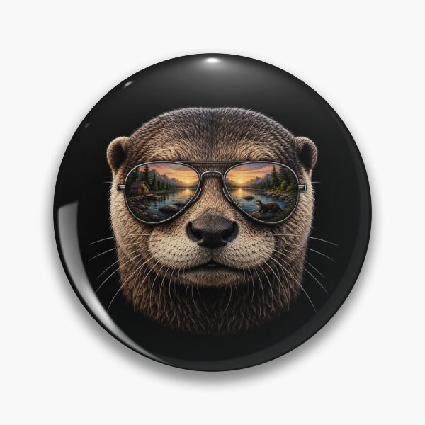 Item preview, Cool Otter With Sunglasses Retro Animal Graphic designed and sold by bilal sibgui.