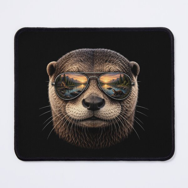 Item preview, Cool Otter With Sunglasses Retro Animal Graphic designed and sold by bilal sibgui.