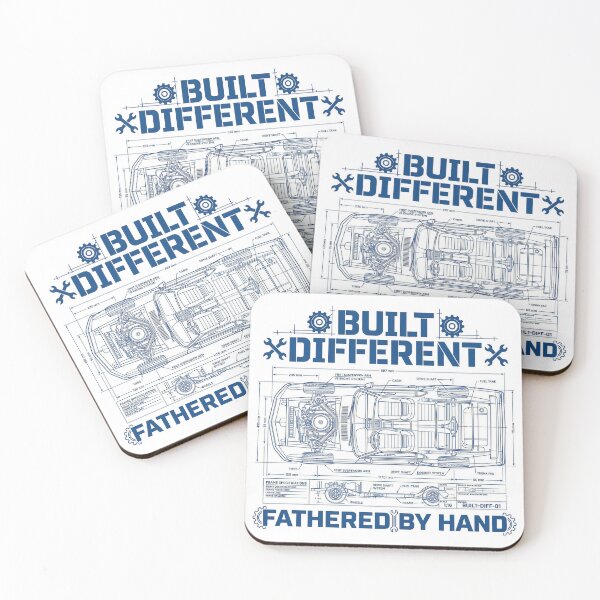 Item preview, Built Different Mechanic Dad Blueprint Car Father Fathers Day Shirt designed and sold by DESIGN BUREAU .