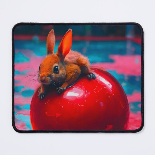 Item preview, Tiny rabbit on a giant red ball designed and sold by Elisa Miller.