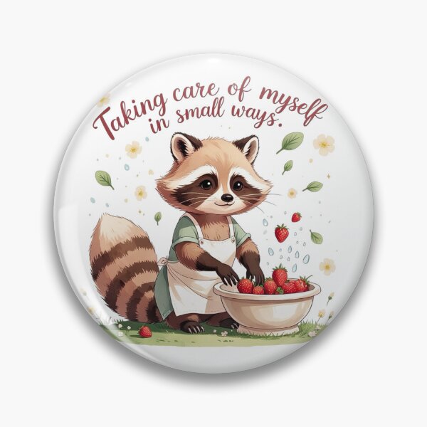 Item preview, Taking Care Of Myself Cute Raccoon Spring Self Care designed and sold by AQUILAKREO.