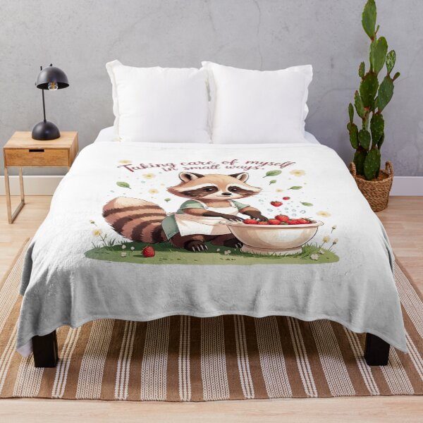 Item preview, Taking Care Of Myself Cute Raccoon Spring Self Care designed and sold by AQUILAKREO.