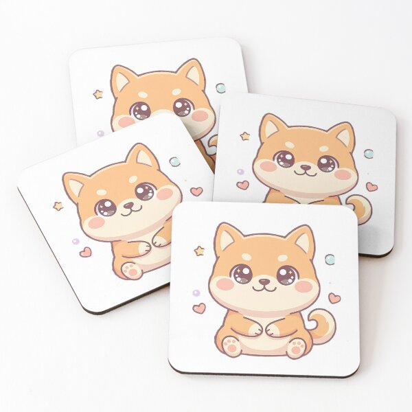 Item preview, Cute Kawaii Shiba Inu Puppy Pastel Chibi Sticker Art designed and sold by LYZ7VANI.