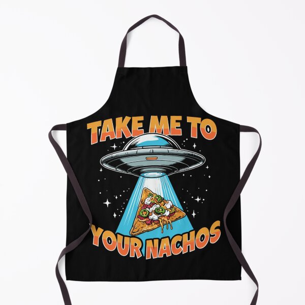 Item preview, Take Me To Your Nachos Funny UFO Alien Spaceship Abduction Food Pun designed and sold by Daisy Grimes.