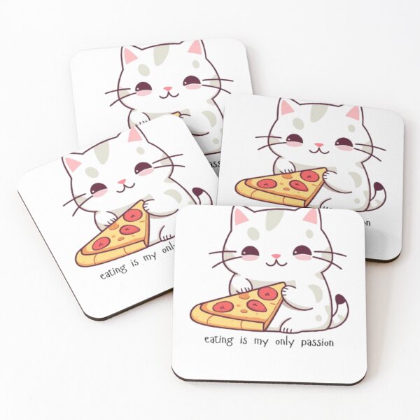 Item preview, Funny Cat Pizza Graphic Shirt | Cute Foodie Kitten Mug | Eating Is My Only Passion Gift for Her    designed and sold by SOLIORA  ATELIER.
