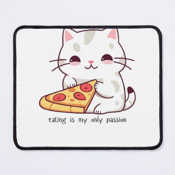 Item preview, Funny Cat Pizza Graphic Shirt | Cute Foodie Kitten Mug | Eating Is My Only Passion Gift for Her designed and sold by SOLIORA ATELIER.