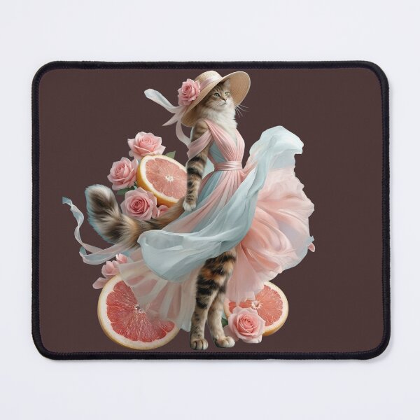 Item preview, Elegant Fashion Cat Citrus Aesthetic Art designed and sold by MegaNovaArt.