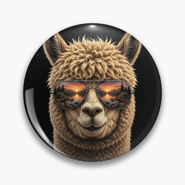 Item preview, Cool Alpaca With Sunglasses Retro Animal Graphic designed and sold by bilal sibgui.