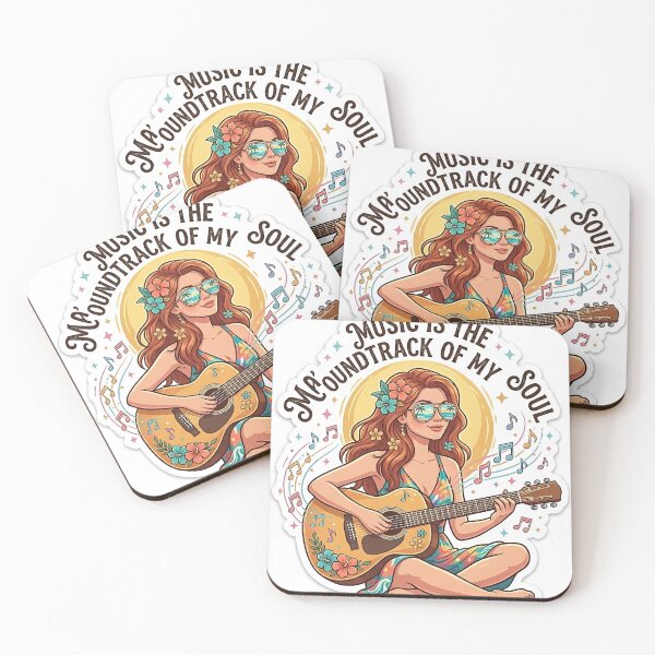 Item preview, Girl with Acoustic Guitar Design creative artwork designed and sold by Originaledesign.
