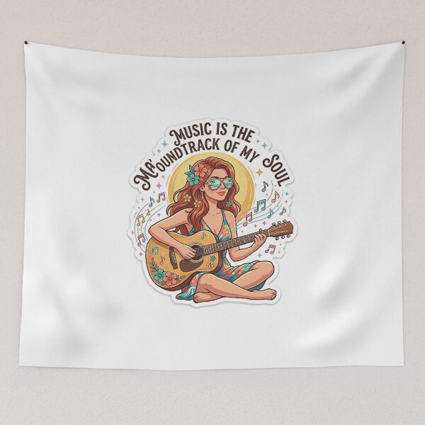 Item preview, Girl with Acoustic Guitar Design creative artwork designed and sold by Originaledesign.