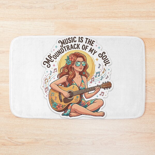 Item preview, Girl with Acoustic Guitar Design creative artwork designed and sold by Originaledesign.