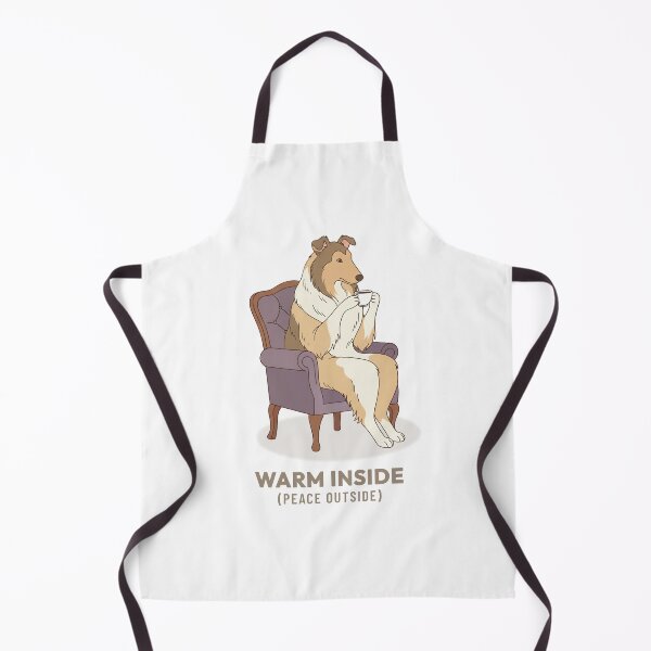 Item preview, Slow Living Collie Dog Drinking Coffee Vintage Art designed and sold by COZY VINTAGE animal.