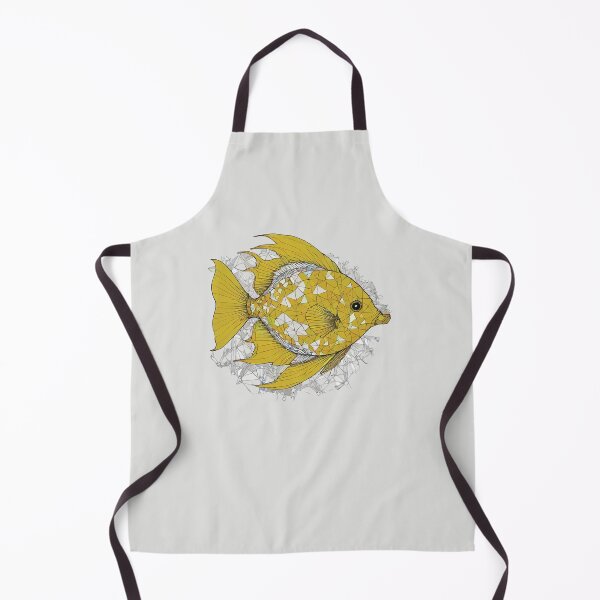 Item preview, Geometric Yellow Angelfish – Modern Animal Art designed and sold by Tklezardesigns.