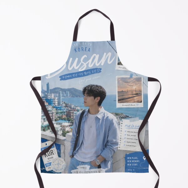 Item preview, Let’s Go to Busan Korea Poster | Coastal Korean Aesthetic Travel Wall Art designed and sold by Inkora-Art.