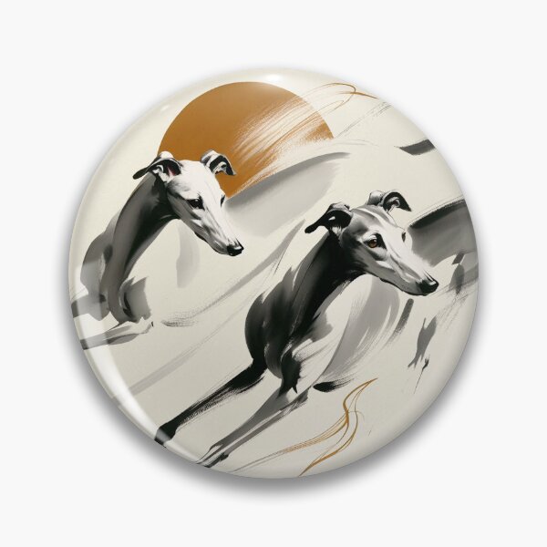 Item preview, GALOGO - Suibokuga Flow - Twin Motion designed and sold by GALOGO – Art for Sighthounds & Animal Welfare.