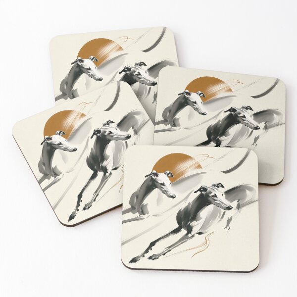 Item preview, GALOGO - Suibokuga Flow - Twin Motion designed and sold by GALOGO – Art for Sighthounds & Animal Welfare.