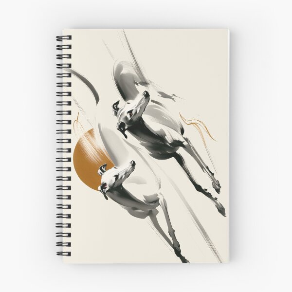 Item preview, GALOGO - Suibokuga Flow - Twin Motion designed and sold by GALOGO – Art for Sighthounds & Animal Welfare.