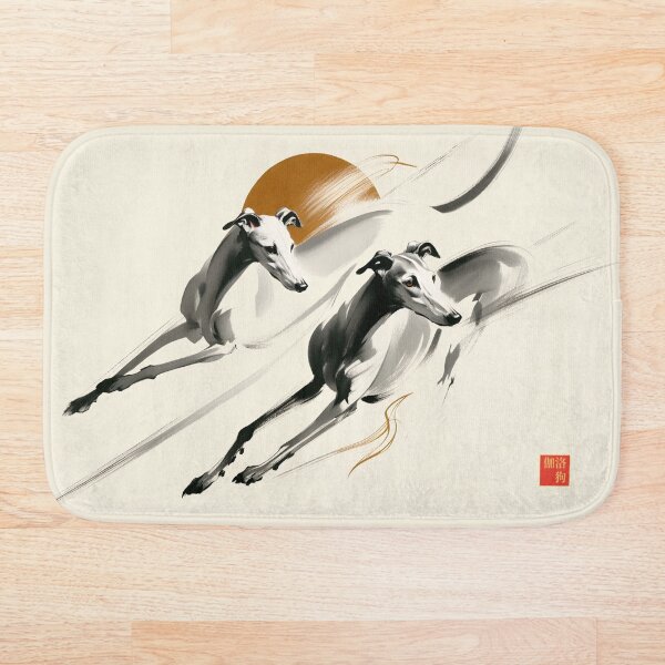 Artikelvorschau, GALOGO - Suibokuga Flow - Twin Motion entworfen und verkauft von GALOGO – Art for Sighthounds & Animal Welfare.