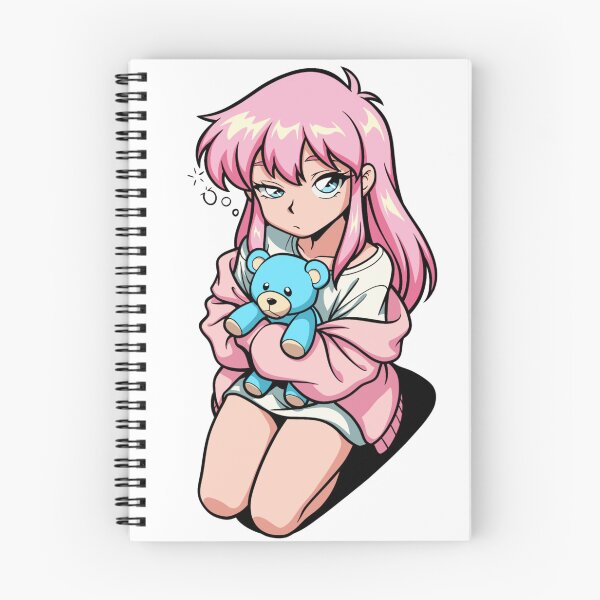 Item preview, Pastel Anime Girl With Teddy Bear designed and sold by MainColle.