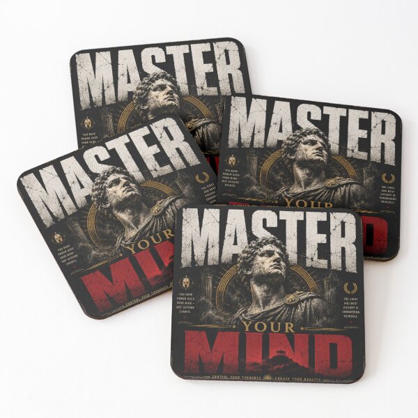 Item preview, Master Your Mind Modern Stoic Design designed and sold by LowBatteryStudio ⭐.