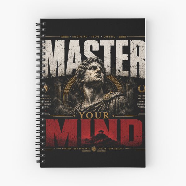 Item preview, Master Your Mind Modern Stoic Design designed and sold by LowBatteryStudio ⭐.
