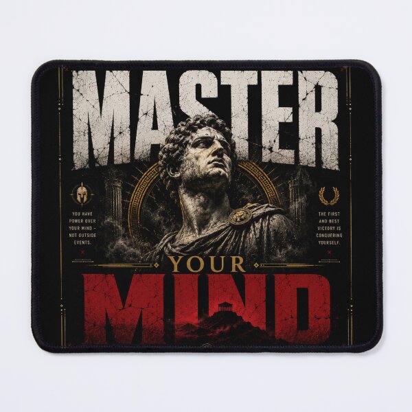 Item preview, Master Your Mind Modern Stoic Design designed and sold by LowBatteryStudio ⭐.