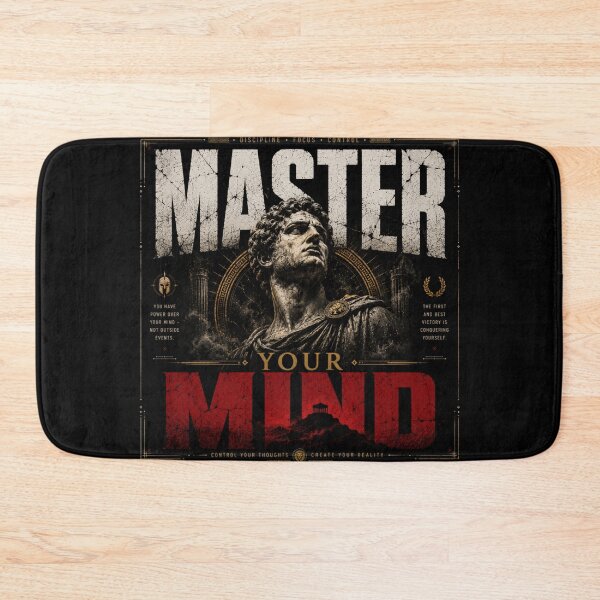 Item preview, Master Your Mind Modern Stoic Design designed and sold by LowBatteryStudio ⭐.