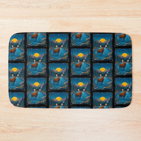 Item preview, Moose Standing In Mountain River Landscape designed and sold by TeeARTHY.