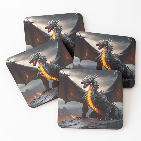 Item preview, Ancient Molten Dragon on Stormy Cliff  designed and sold by NEWStyles4.