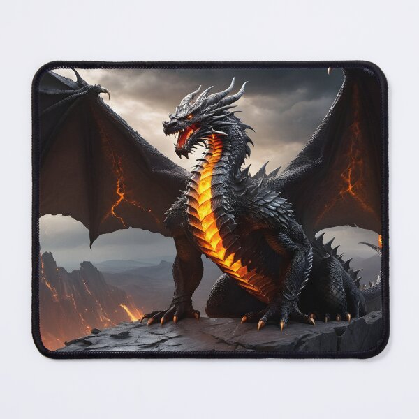 Item preview, Ancient Molten Dragon on Stormy Cliff  designed and sold by NEWStyles4.