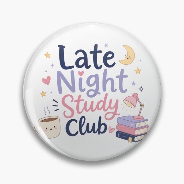 Item preview, Late Night Study Club Cute Aesthetic Student Typography Design designed and sold by Sanika arts .