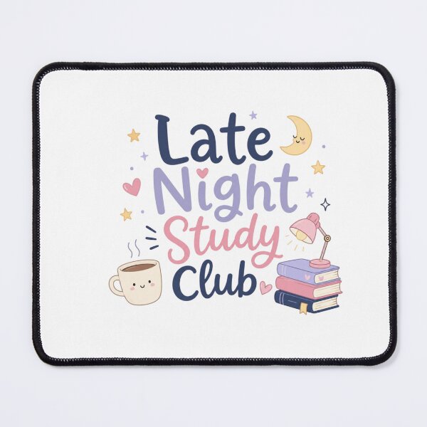 Item preview, Late Night Study Club Cute Aesthetic Student Typography Design designed and sold by Sanika arts .