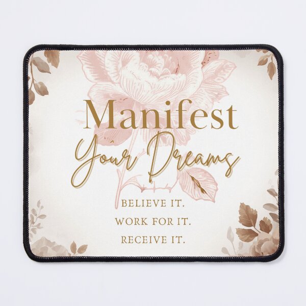 Item preview, Manifest Your Dreams | Believe • Work • Receive Pink /Beige designed and sold by NatashaBurrows.