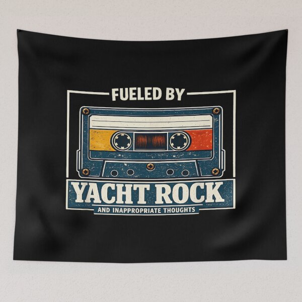 Item preview, Fueled By Yacht Rock And Inappropriate Thoughts Retro Cassette Tape Gift designed and sold by River Silva.