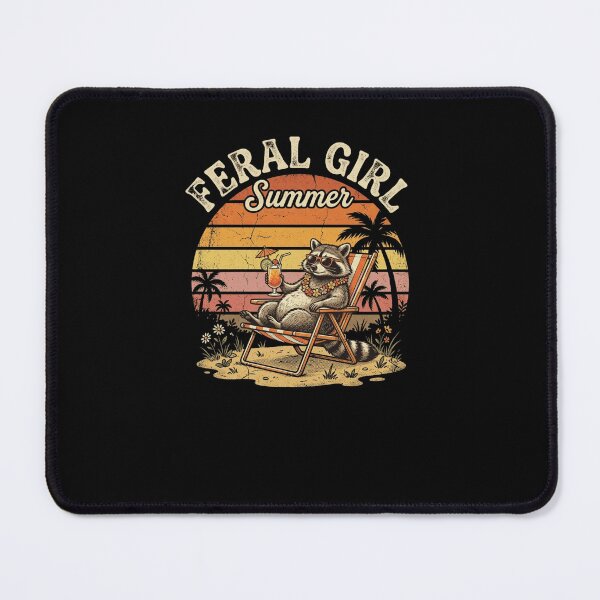 Item preview, Feral Summer Raccoon Retro Beach Vacation designed and sold by snowry.