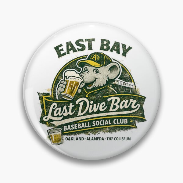Item preview, East Bay Last Dive Bar Baseball Social Club Vintage Oakland Fan Shirt designed and sold by GhostDawgs.