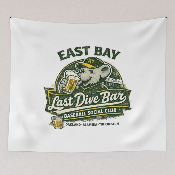 Item preview, East Bay Last Dive Bar Baseball Social Club Vintage Oakland Fan Shirt designed and sold by GhostDawgs.