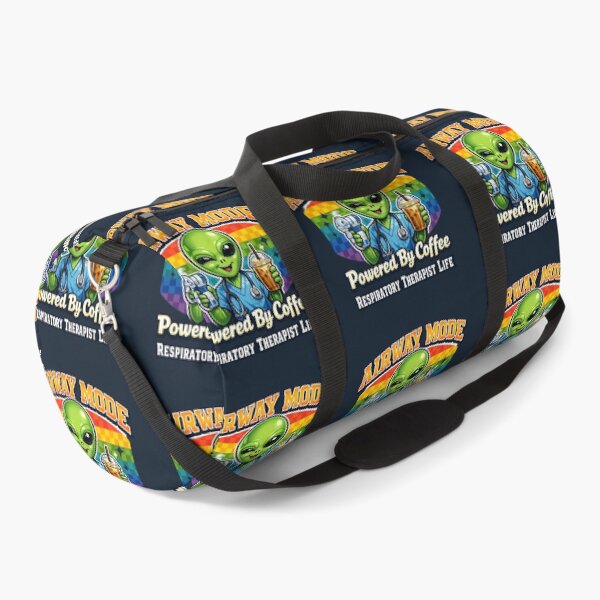 Item preview, Funny Alien Respiratory Therapist Shirt Airway Mode Powered By Coffee Retro Rainbow RT Life Graphic Tee designed and sold by ClinicalHubs.