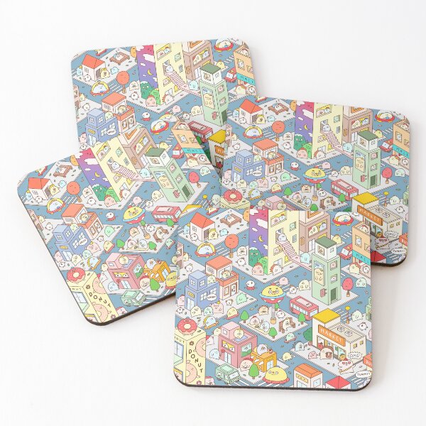 Item preview, Cute monster city illustration designed and sold by GK Doodle.