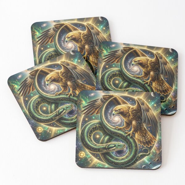 Item preview, Cosmic Yin Yang Eagle and Serpent designed and sold by kmiArtistIA.