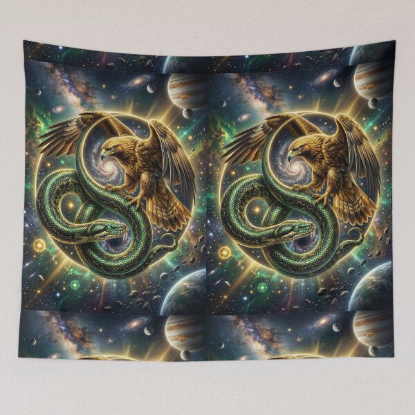 Item preview, Cosmic Yin Yang Eagle and Serpent designed and sold by kmiArtistIA.