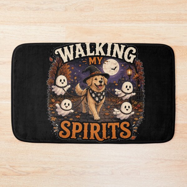 Item preview, Walking My Spirits Funny Ghost Dog Halloween Design designed and sold by MotylekAnia.