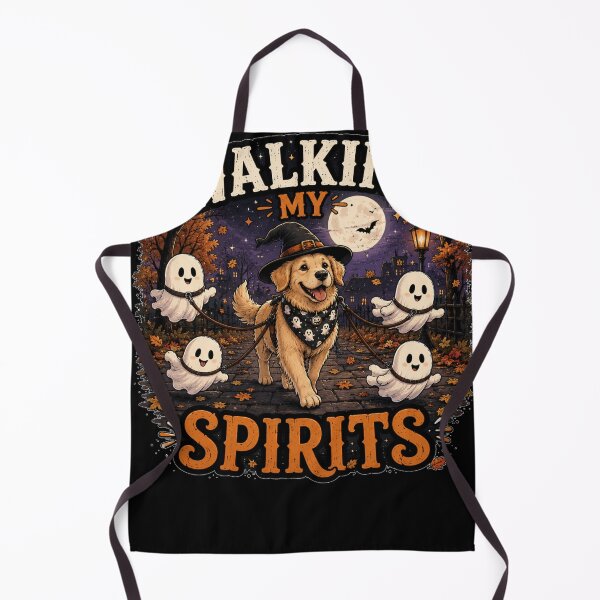 Item preview, Walking My Spirits Funny Ghost Dog Halloween Design designed and sold by MotylekAnia.