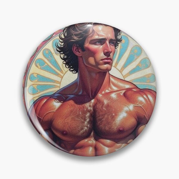 Item preview, Muscular Surfer Holding Surfboard designed and sold by ZhivanCrimson.