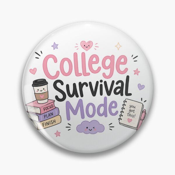Item preview, College Survival Mode Cute Kawaii Student Aesthetic Sticker designed and sold by Sanika arts .