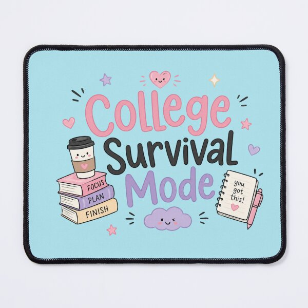 Item preview, College Survival Mode Cute Kawaii Student Aesthetic Sticker designed and sold by Sanika arts .